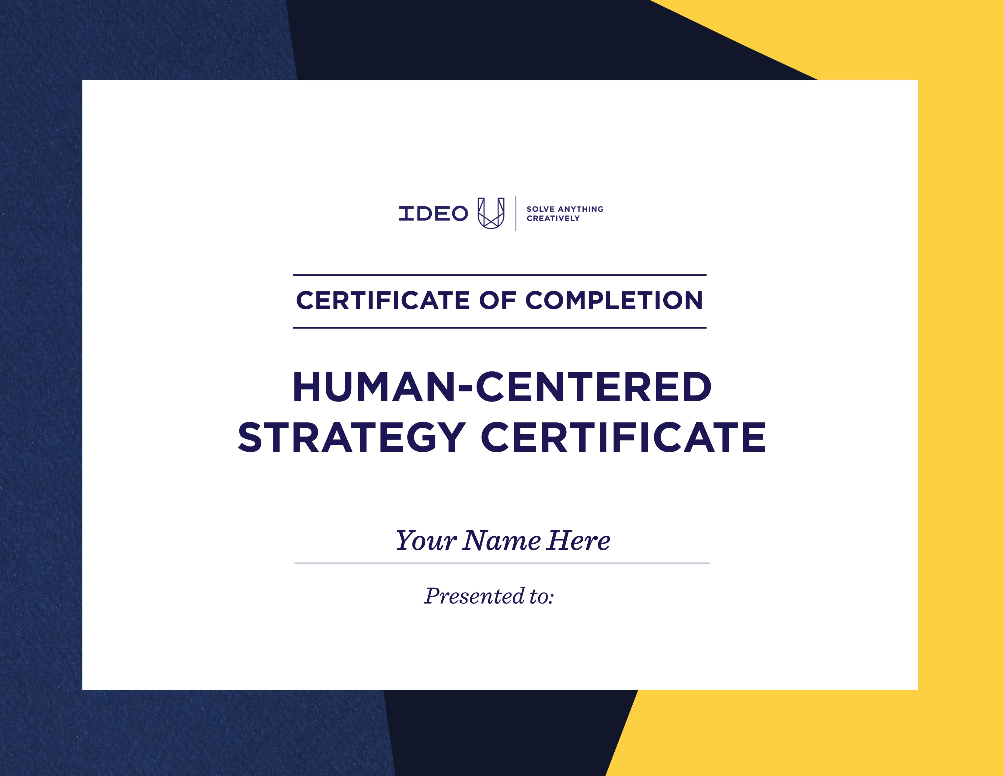 Your IDEO U Human-Centered Strategy Certificate