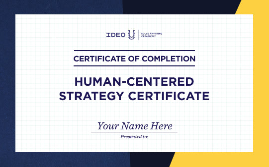 Human-Centered Strategy Certificate